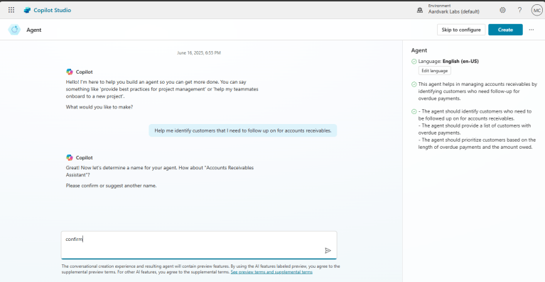 Creating Low-Code AI Agents with Copilot Studio and Business Central ...